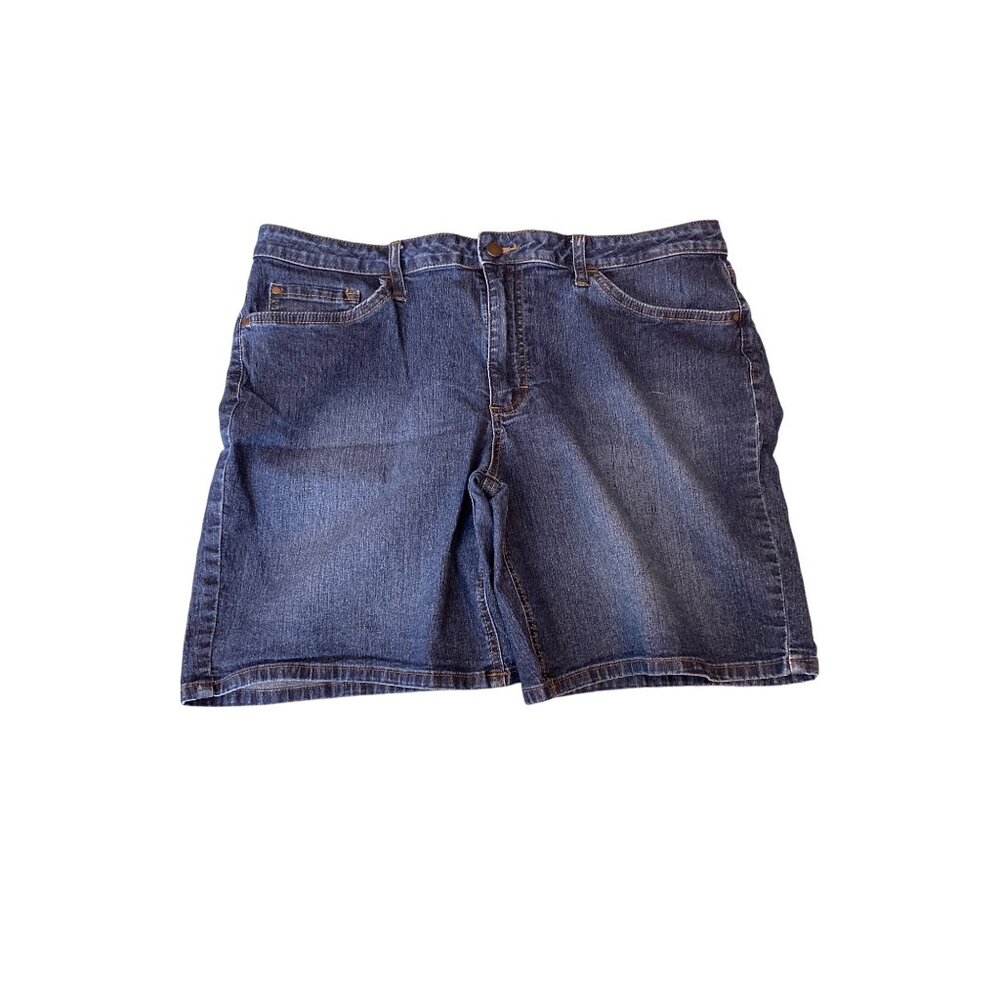 Lee Riders Womens Denim Shorts 18M Blue Midrise Cotton Casual Normcore